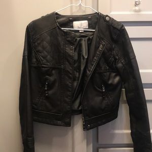 Bomber leather jacket